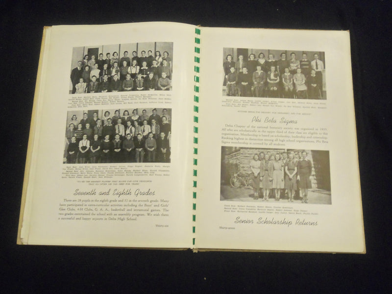 1939 THE DEL-HI DELTA HIGH SCHOOL YEARBOOK - DELTA, OHIO - YB 2749