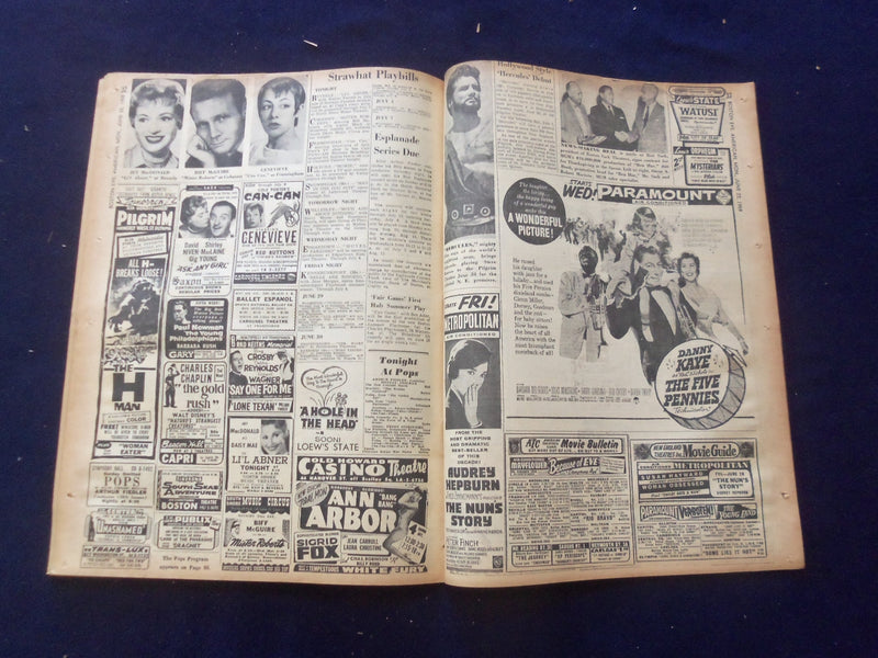 1959 JUNE 22 BOSTON AMERICAN NEWSPAPER-LIFE FOR 4 WHITES IN COED ASSULT- NP 6239