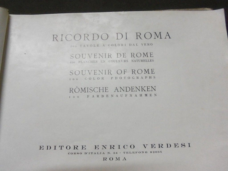 1900S ROMA VIEW BOOK - 100 TAVOLE IN TRICROMIA - IN 4 LANGUAGES - J 5206