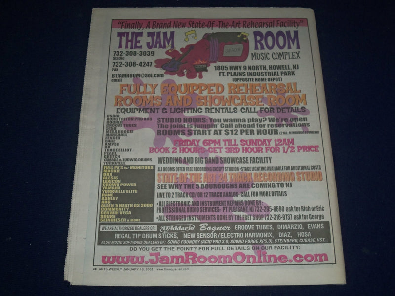 2002 JANUARY 16-23 AQUARIAN WEEKLY NEWSPAPER - BUSH BAND COVER - J 1112