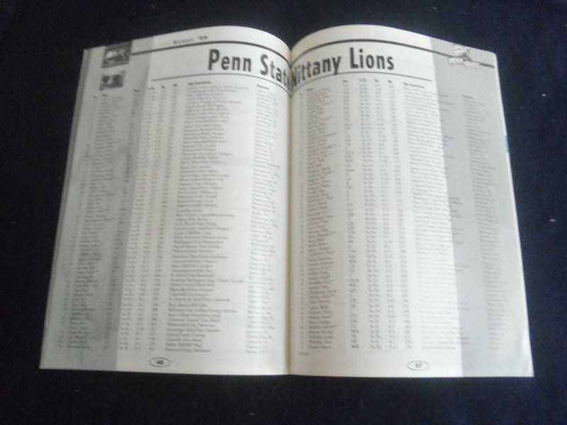 1999 SEPEMBER 25 FOOTBALL PROGRAM - PENN STATE UNIV VS INDIANA UNIV - SP 1215S