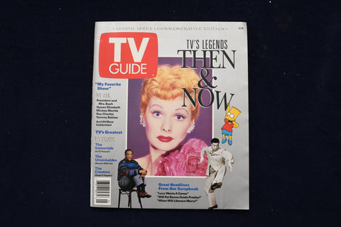 1991 TV GUIDE MAGAZINE - LUCILLE BALL - 2000TH ISSUE COVER - E 19296