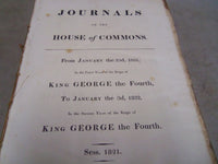 1821-22 JOURNALS OF THE HOUSE OF COMMONS- KING GEORGE IV 1ST YEAR REIGN- KD 1328