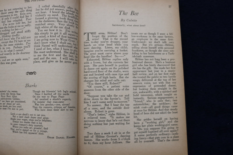 1937 MARCH THE POPULAR - BEST MODERN FICTION - SOFTCOVER BOOK - K 1600