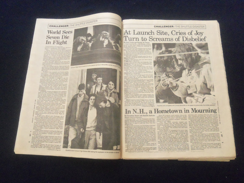 1986 JAN 29 NEW YORK NEWSDAY NEWSPAPER - SHUTTLE CHALLENGER DISASTER - NP 6086