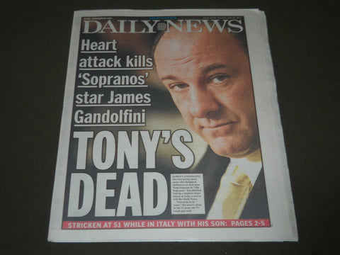 2013 JUNE 20 NEW YORK DAILY NEWS - TONY'S DEAD - SOPRANO - NP 2461