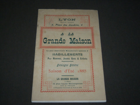 1885 ETE A LA GRANDE MAISON - LYON RENCH CATALOGUE - HABILLEMENTS - FR 1268
