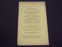 1884 OCTOBER 1-2 W. O. DAVIE & COMPANY DIVINITY BOOK AUCTION CATALOG - J 5213
