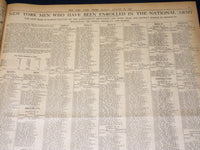 1917 AUGUST 10 NEW YORK TIMES - PRESIDENT ISSUES DRAFT CALL TO COLORS - NT 8507