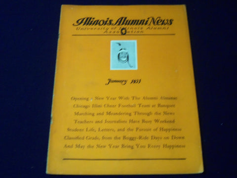 1931 JANUARY ILLINOIS ALUMNI NEWS MAGAZINE - GREAT INFORMATION - ADS - J 1224