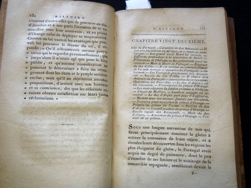 1808 HISTOIRE D'ESPAGNE BY P. C. BRIAND VOLUME NO. 3 - FRENCH - KD 7671