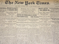 1915 JUNE 19 NEW YORK TIMES NEWSPAPER - MIGHTY BATTLE FOR LEMBERG ON - NT 7713