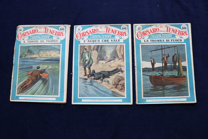 1920'S IL CORSARO DELLE TENEBRE MAGAZINES - LOT OF 39 OF 40 - ITALIAN - O 3546
