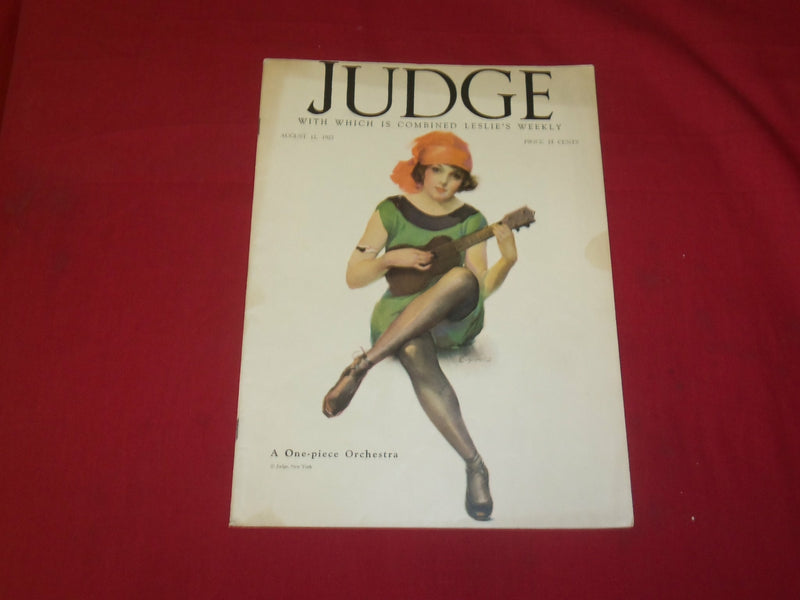 1922 AUGUST 12 JUDGE MAGAZINE - A ONE-PIECE ORCHESTRA - ILLUSTRATIONS - B 6116