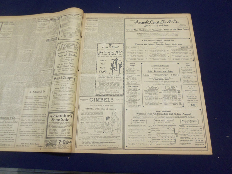 1916 JANUARY 6 NEW YORK TIMES - SECOND AMERICAN LOST ON THE PERSIA - NT 9053