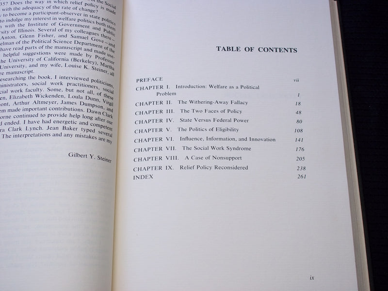 1966 SOCIAL INSECURITY THE POLITICS OF WELFARE HARDCOVER BOOK - KD 7603