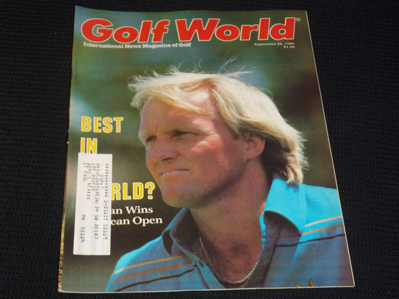 1986 SEPTEMBER 26 GOLF WORLD MAGAZINE - GREG NORMAN FRONT COVER - E 5541A