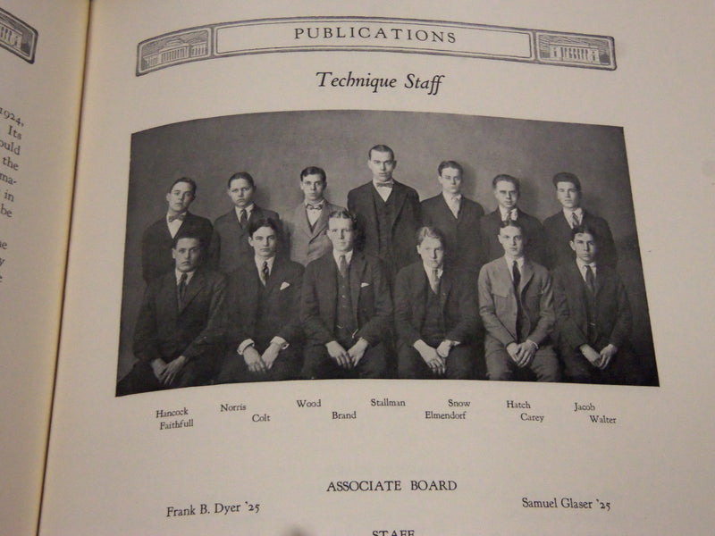 1924 TECHNIQUE M. I. T. TECHNOLOGY MASSACHUSETTS YEARBOOK - NICE PHOTOS - YB 75B