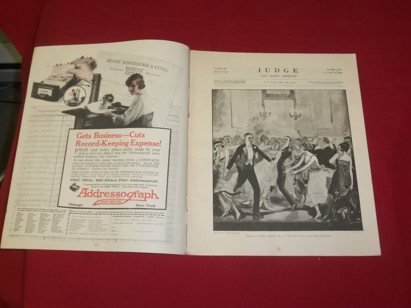 1919 MAY 10 JUDGE MAGAZINE - A HANDY MAN - ILLUSTRATIONS, STORIES & ADS - B 6081