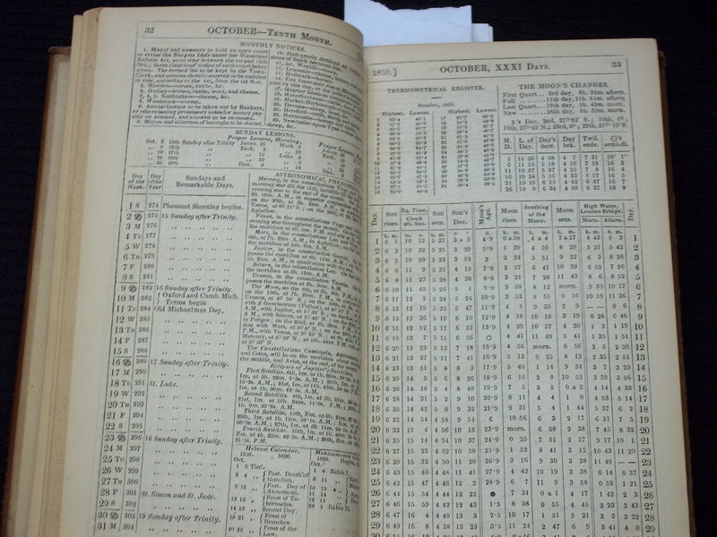 1859 THE BRITISH ALMANAC AND COMPANION VOLUME - LONDON - KD 7592