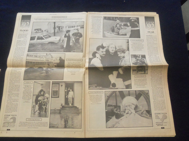 1992 DECEMBER 20 ASBURY PARK PRESS NEWSPAPER SECTION - STORM '92 - NP 6091