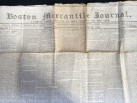 1837-1838 BOSTON MERCANTILE JOURNAL NEWSPAPER LOT OF 2 - NP 614A