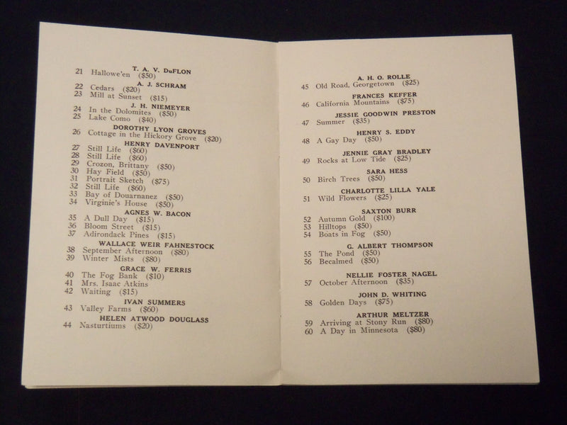 1924 THE NEW HAVEN PAINT AND CLAY CLUB 7TH EXHIBITION CATALOG - K 2066