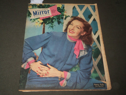 1950 JANUARY 22 SUNDAY MIRROR MAGAZINE SECTION - NANCY KELLY COVER - J 2909
