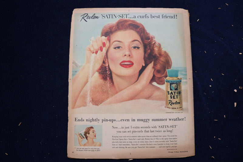1956 JULY 8 CHICAGO TRIBUNE MAGAZINE - PIER ANGELI COVER - E 22171