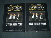 1996/1997 THE 3 TENORS LIVE IN NEW YORK PROGRAM LOT OF 2 - PLUS A FAN - ST 4902
