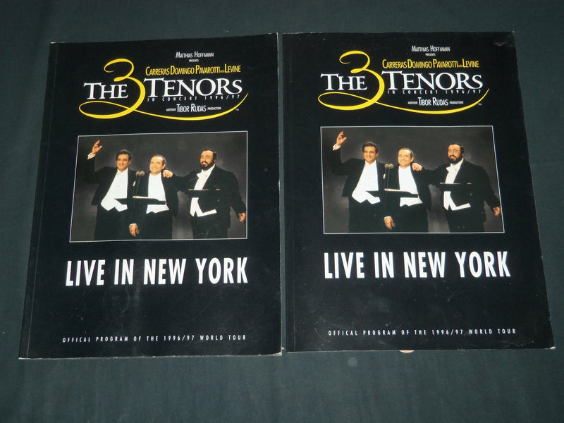 1996/1997 THE 3 TENORS LIVE IN NEW YORK PROGRAM LOT OF 2 - PLUS A FAN - ST 4902
