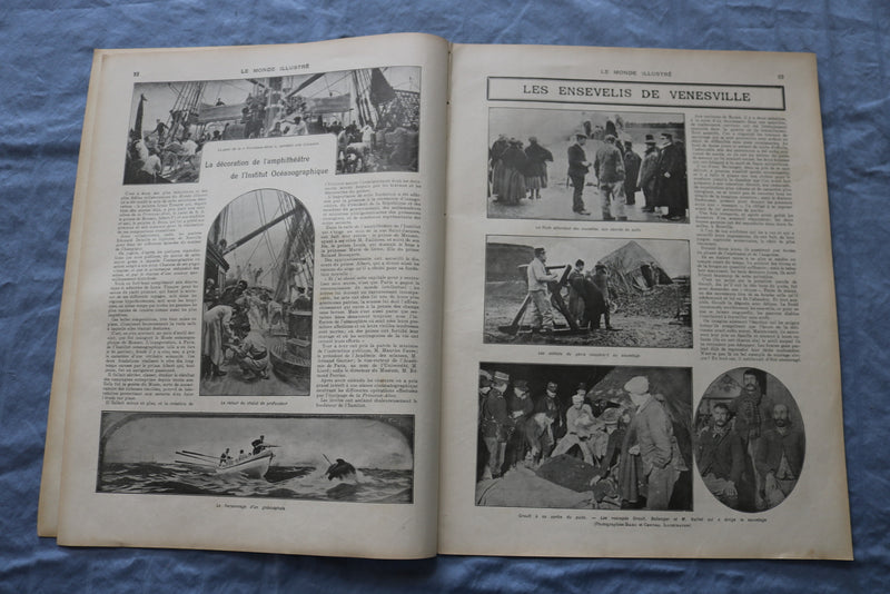 1911 JAN 28 LE MONDE ILLUSTRE MAGAZINE -LE PROFESSEUR BRANLEY- FRENCH - NP 8427