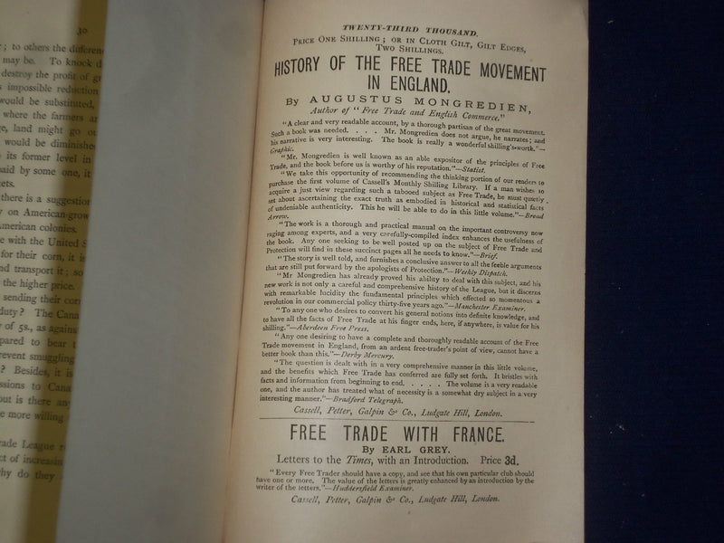 1882 THE ABC OF FREE TRADE ADDRESS BY EDWARD NORTH BUXTON - J 4451