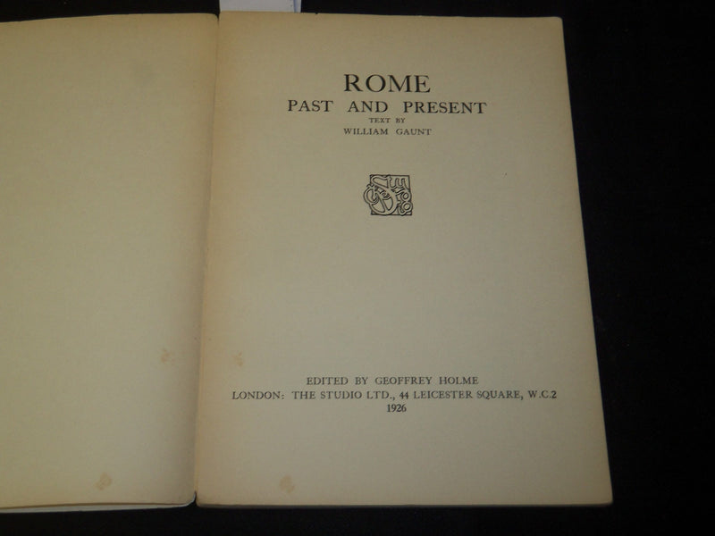 1926 ROME PAST & PRESENT THE STUDIO BOOK - SPRING NUMBER - J 5449