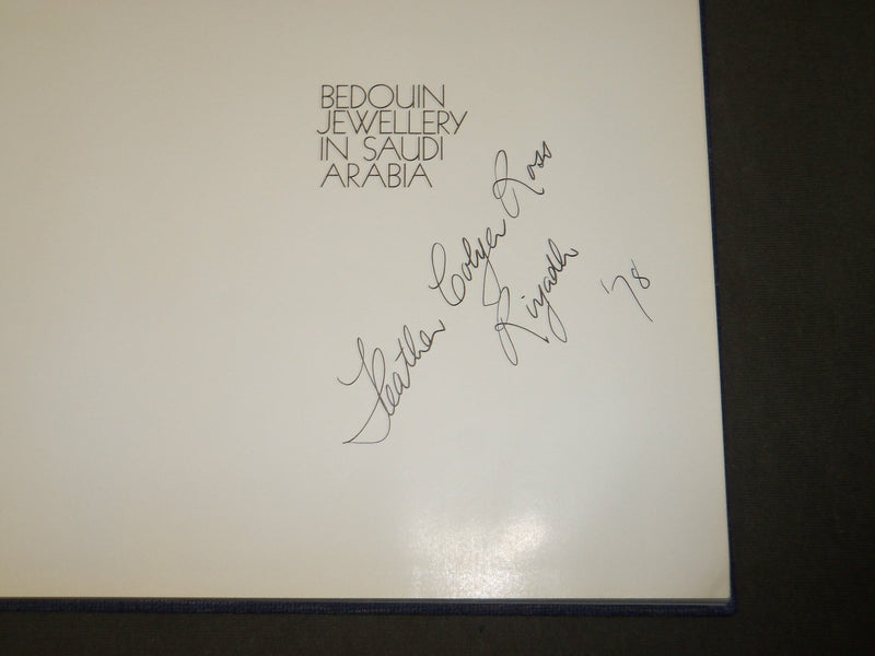 1978 BEDOUIN JEWELLERY IN SAUDI ARABIA BOOK SIGNED BY HEATHER C. ROSS - KD 5347