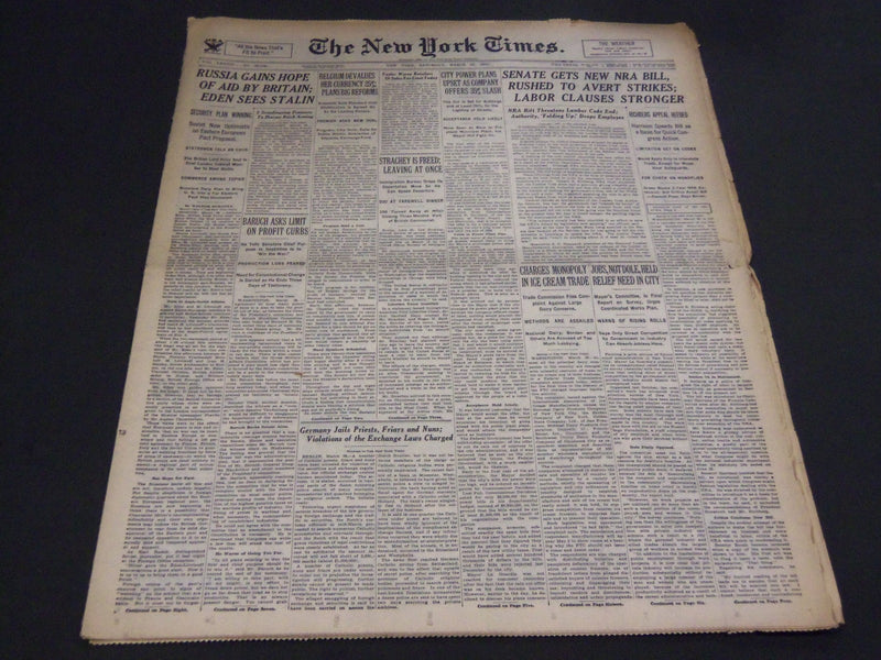 1935 MARCH 30 NEW YORK TIMES - SENATE GETS NEW NRA BILL - NT 4919