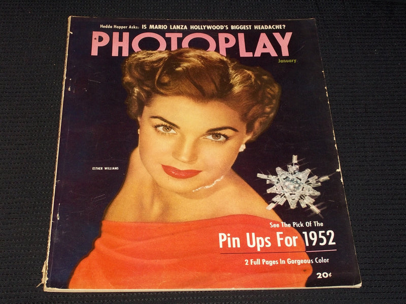 1952 JANUARY PHOTOPLAY MAGAZINE - ESTHER WILLIAMS FRONT COVER - E 1783