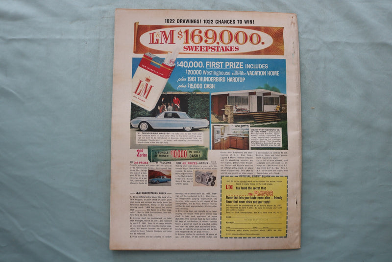 1961 MARCH SAGA MAGAZINE - THE PLANE THAT WON THE WAR COVER - E 26652