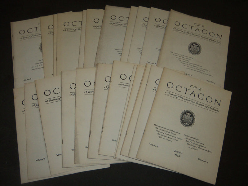 1935-1940 THE OCTAGON JOURNAL OF AMERICAN INSTITUTE LOT OF 39 ISSUES - O 529C