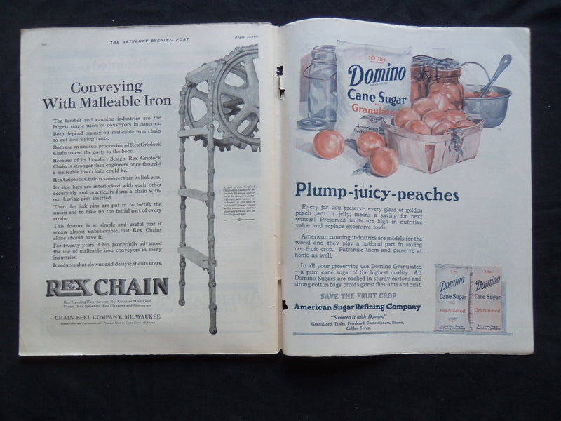 1919 AUGUST 30 THE SATURDAY EVENING POST MAGAZINE - ILLUSTRATED COVER - SP 936