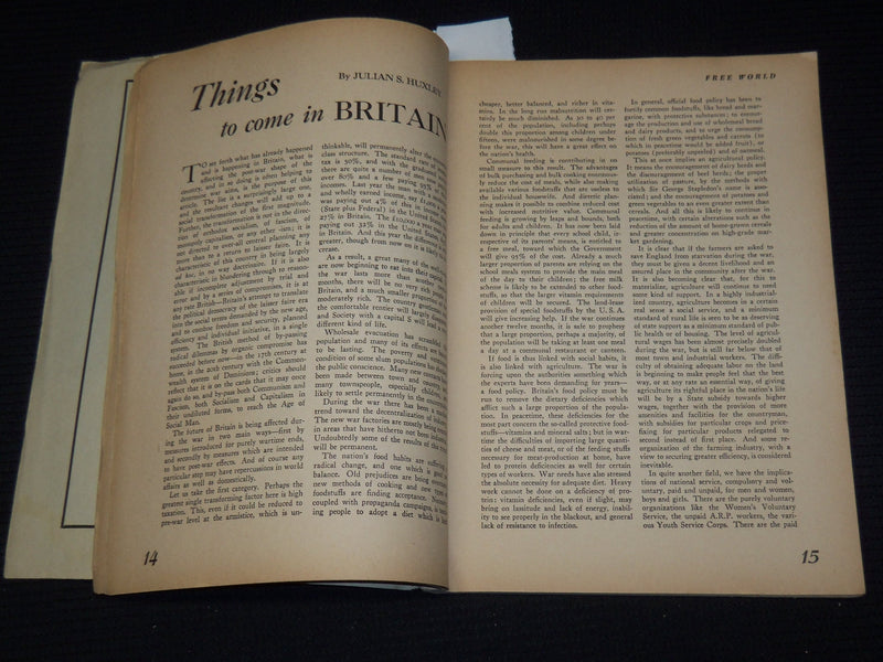 1942 FEBRUARY FREE WORLD MAGAZINE - ICKES FOREIGN POLICY - KALTENBORN - K 32