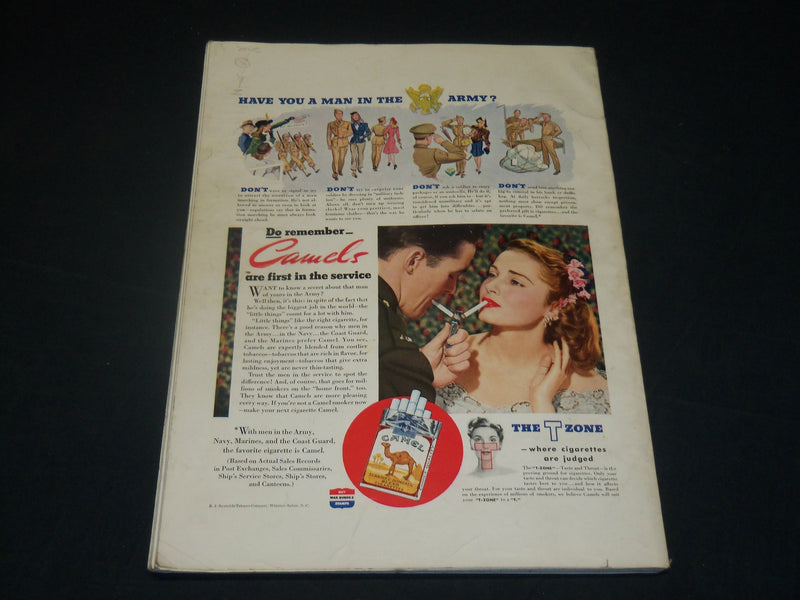 1943 APRIL ESQUIRE MAGAZINE - VARGA ILLUSTRATION - NICE COVER & ADS - ST 5721