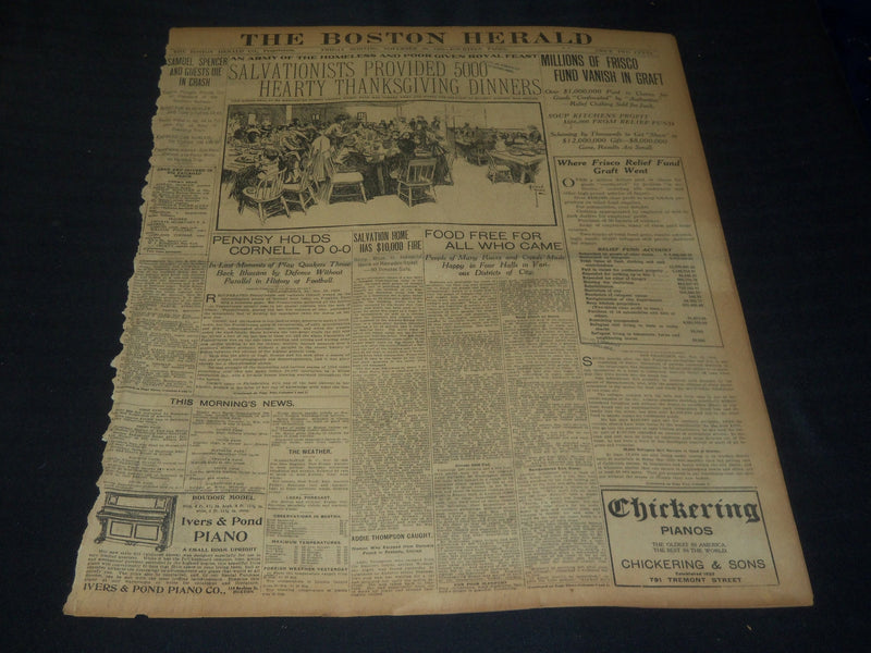 1906 NOV 30 THE BOSTON HERALD - MILLIONS OF FRISCO FUND VANISH GRAFT - BH 121