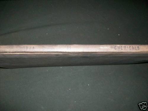 1934 JANUARY-APRIL CHEMICALS MAGAZINE BOUND VOLUME - NICE ADS - KD 2951