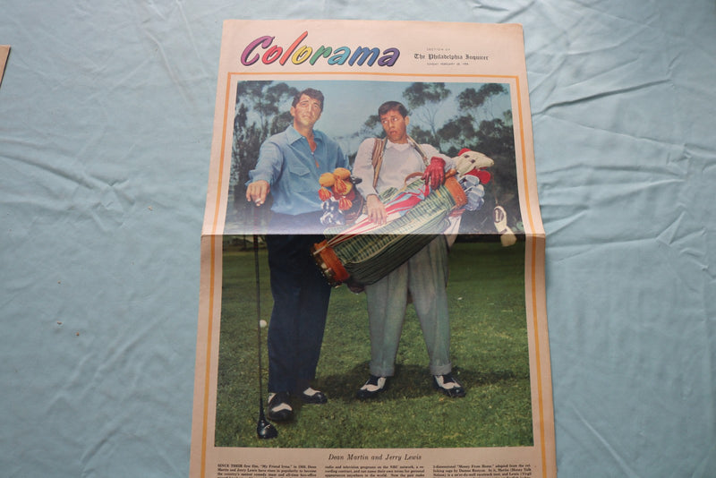 1950'S PHILADELPHIA INQUIRER COLORAMA SECTIONS - MOVIE STARS -LOT OF 18- NP 9232