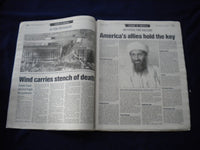 2001 SEPTEMBER 16 CHICAGO SUN-TIMES NEWSPAPER - BUSH 