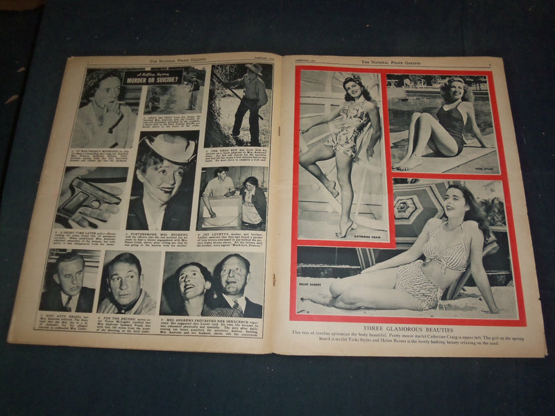 1944 FEBRUARY THE NATIONAL POLICE GAZETTE MAGAZINE - GETRUDE NIESEN - B 5905