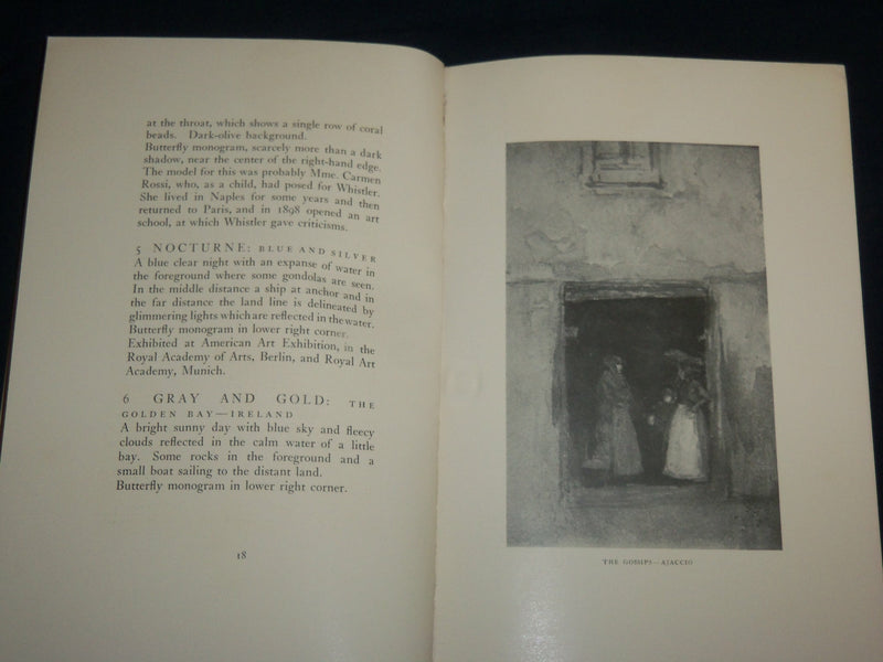 1911 OILS WATER COLORS PASTELS & DRAWINGS BOOK BY JAMES WHISTLER - J 6792