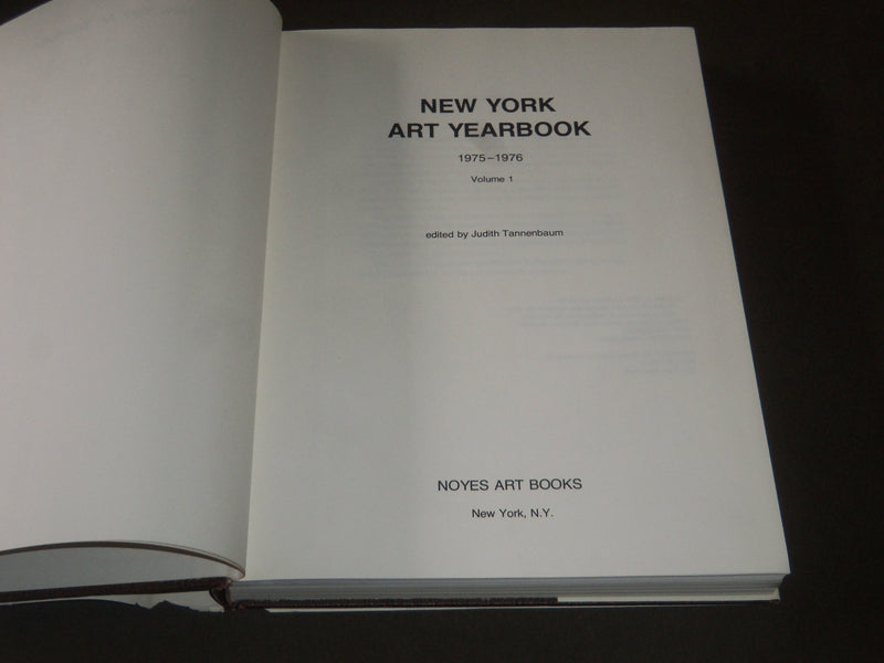 1976 NEW YORK ART YEARBOOK 1975-1976 VOLUME 1 EDITED BY TANNENBAUM - KD 4108