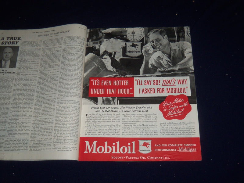1934 AUGUST 4 THE SATURDAY EVENING POST MAGAZINE - COCA-COLA AD ON BACK- SP 5761